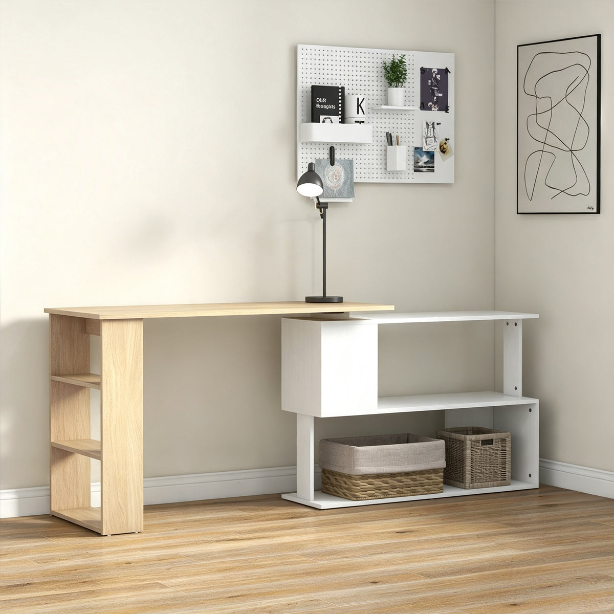 Small corner desk with bookcase - view 5