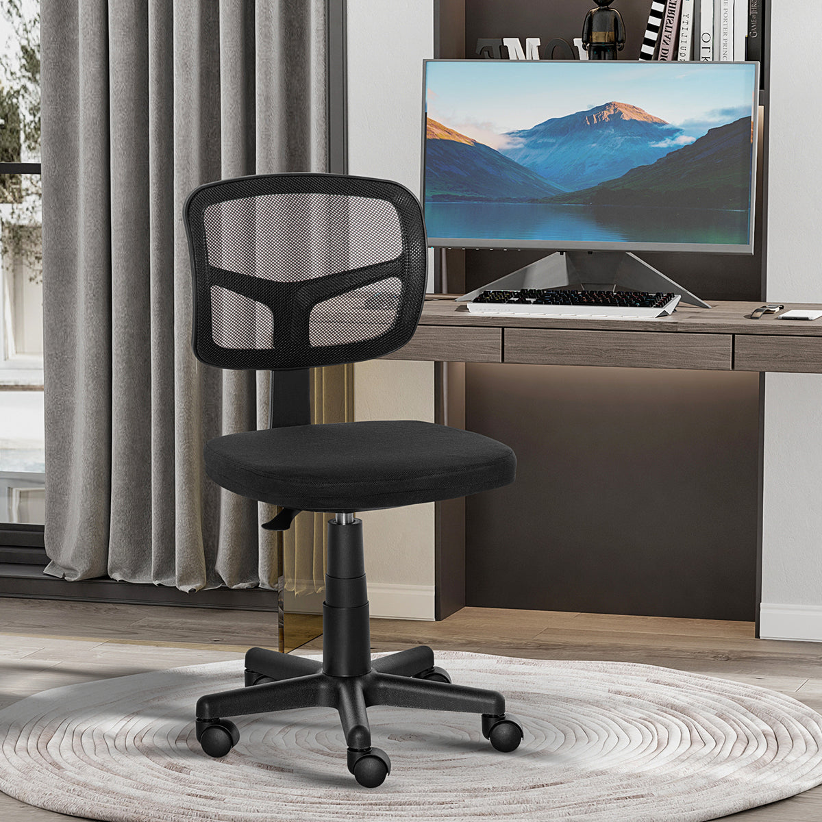 Armless Mesh Office Chair