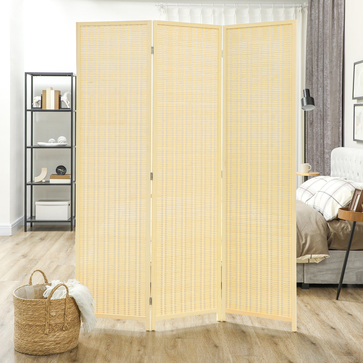 3-panel bamboo room divider - view 4