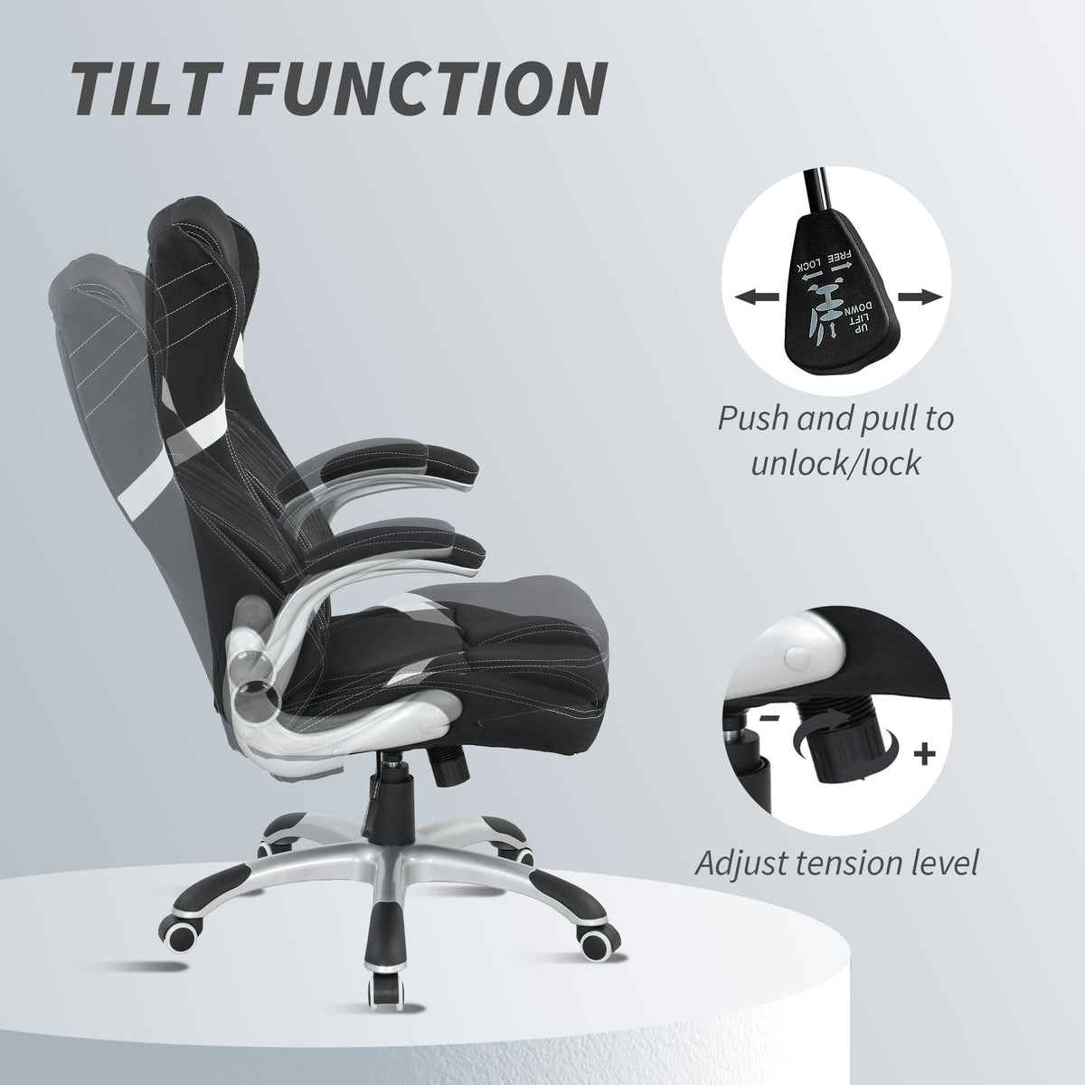 Linen-Look Ergonomic Office Chair