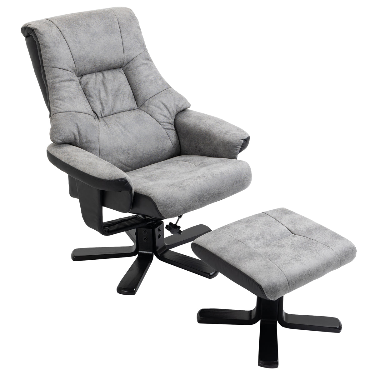 Swivel Recliner Armchair with Footrest
