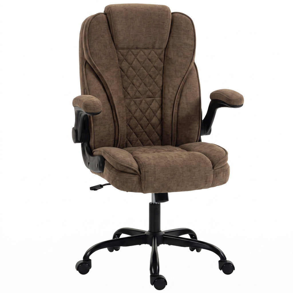 Ergonomic office chair with pocket springs and flip-up armrests