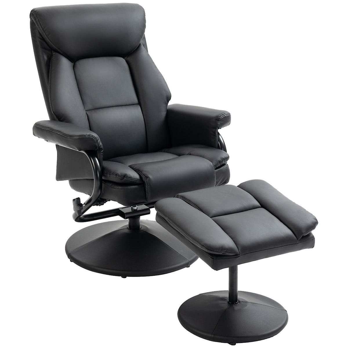 Swivel Recliner Chair with Footstool