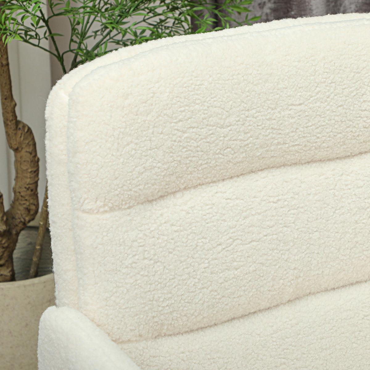 Boucle Office Chair with Arms