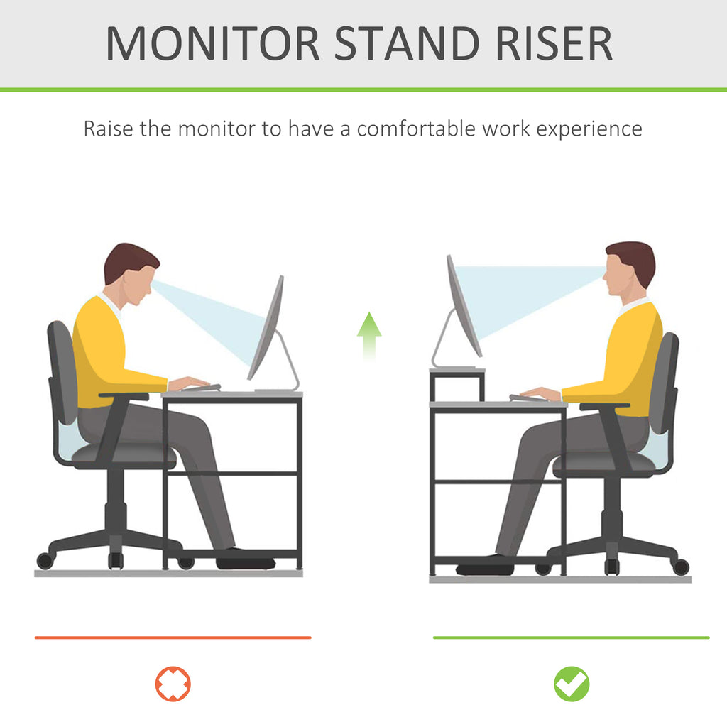 Bamboo Monitor Stand with Drawer