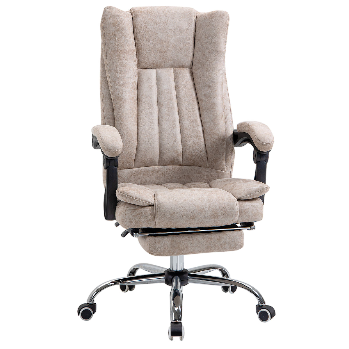 Reclining Microfibre Office Chair with Footrest