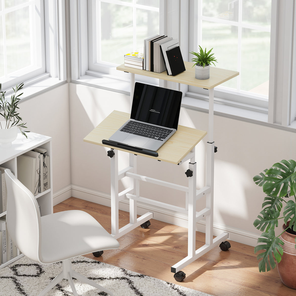 Mobile sit-stand laptop desk - view 9