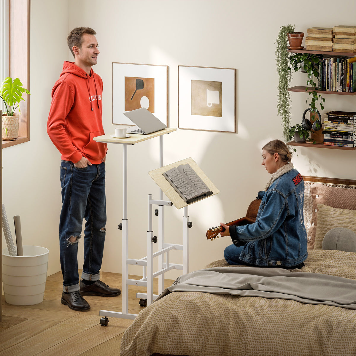 Mobile sit-stand laptop desk - view 7
