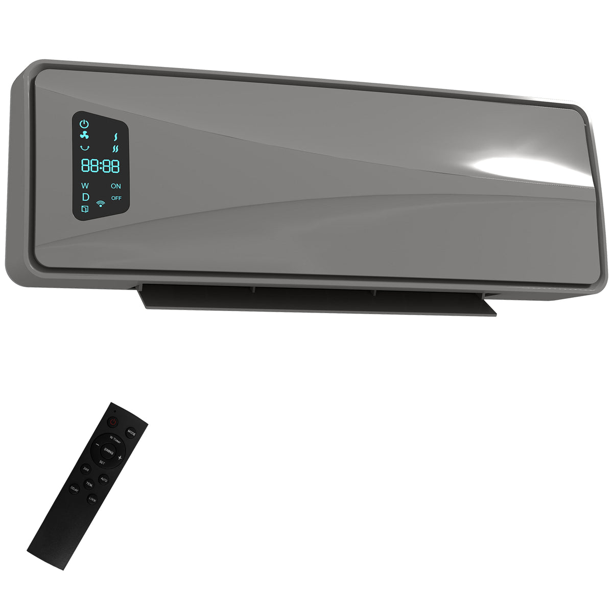 Wall Mounted Ceramic Heater 2000W Grey