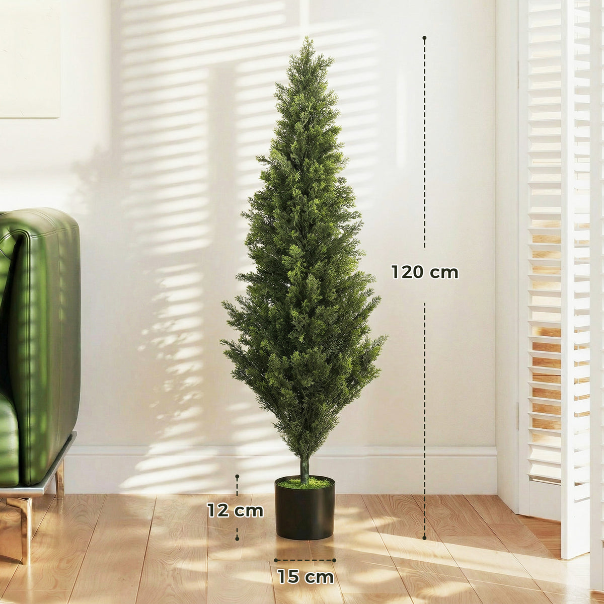 Artificial Cypress Trees 120cm, Set of 2