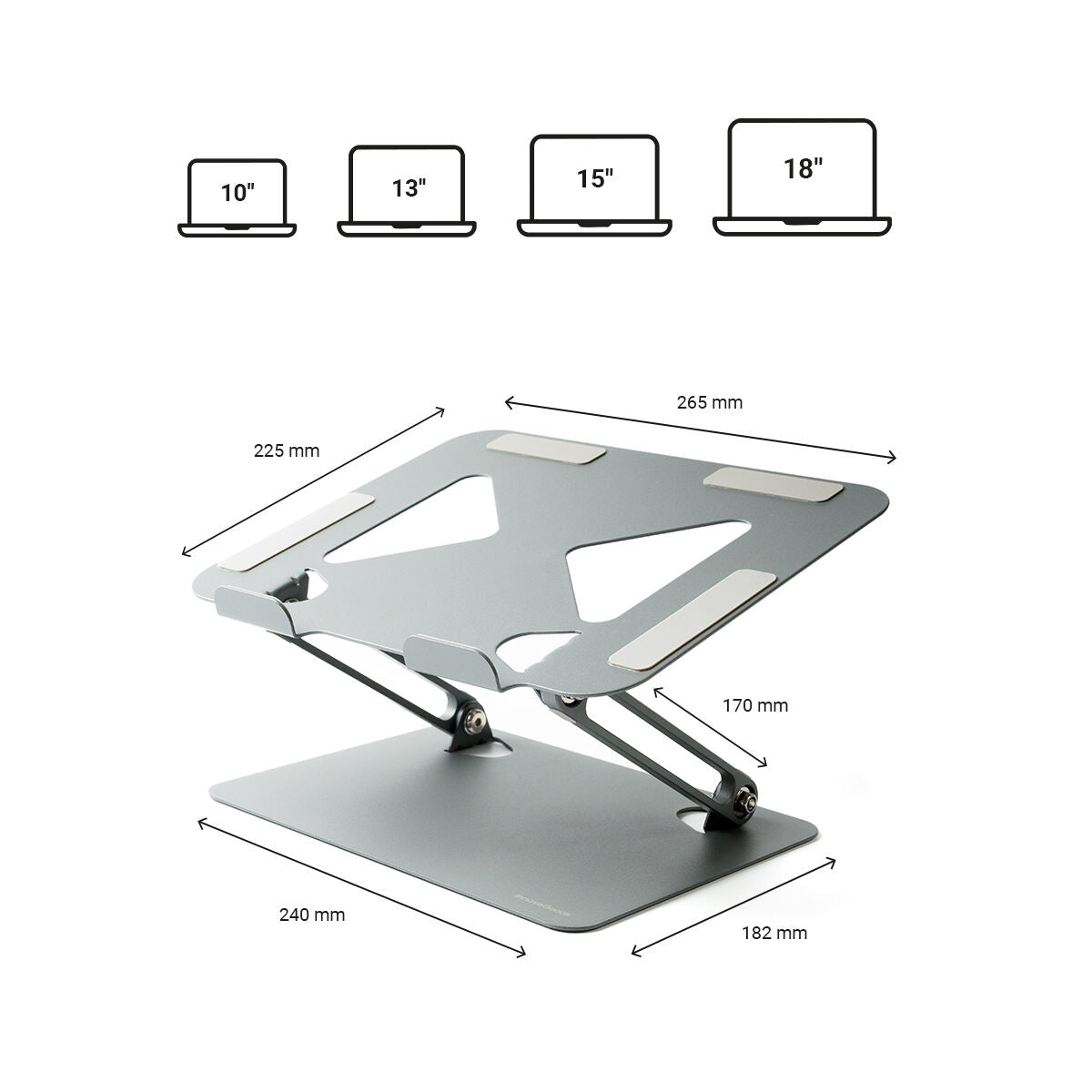 Folding and Adjustable Laptop Stand Lastan InnovaGoods-2