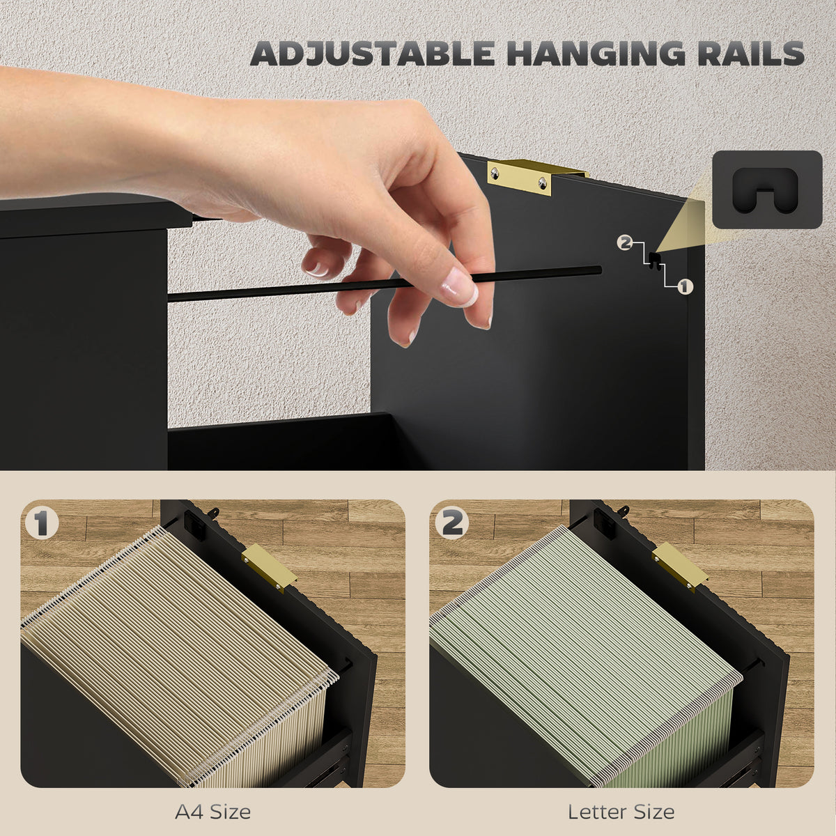 Fluted Filing Cabinet