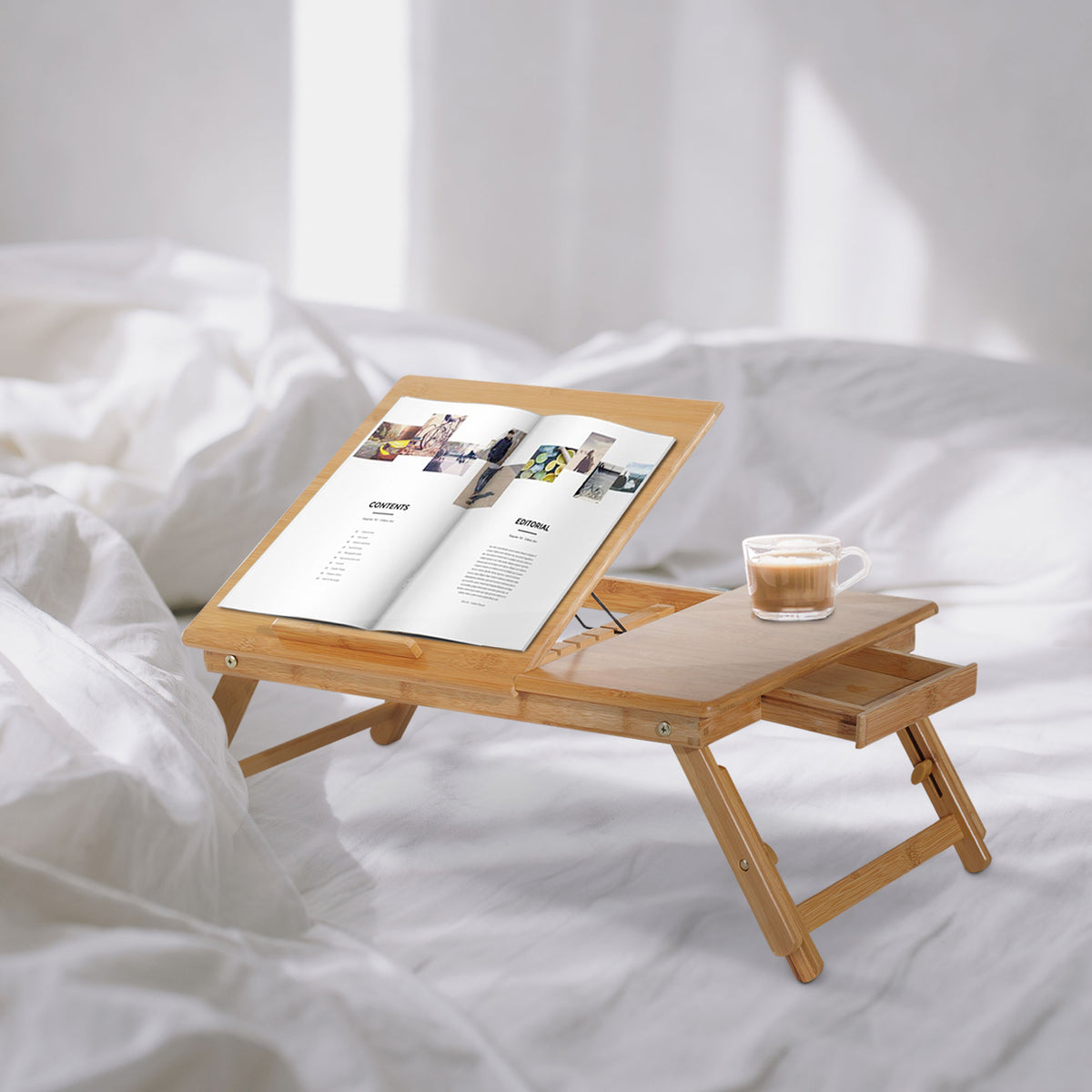 Bamboo laptop bed table - view 4