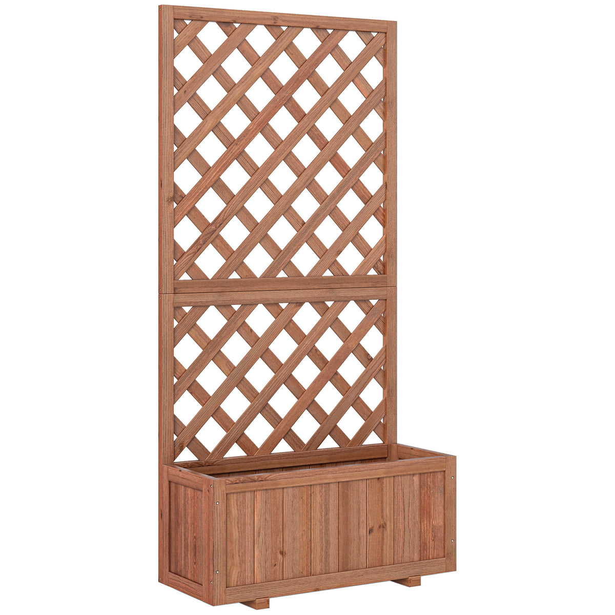 Wooden Planter Box with Trellis 150cm