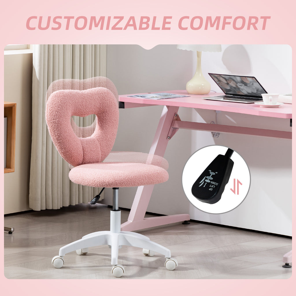 Heart-Back Swivel Desk Chair
