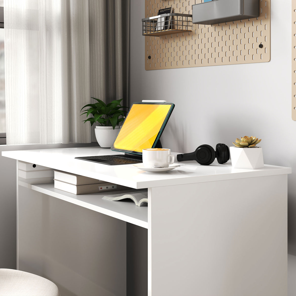 Compact desk 90cm white - view 4