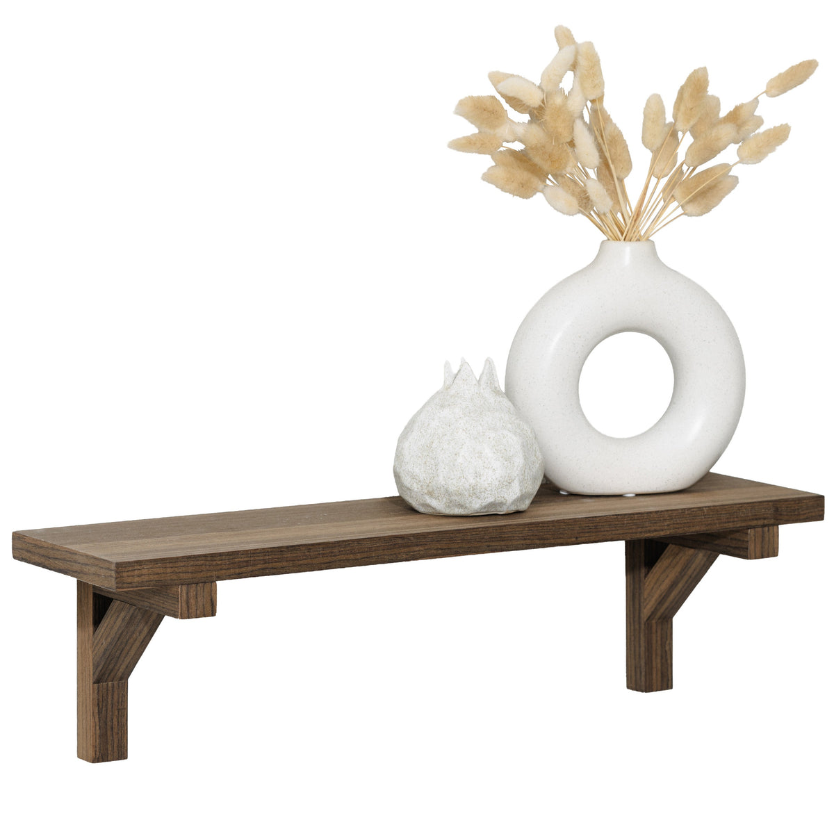 Walnut floating wall shelf - view 3
