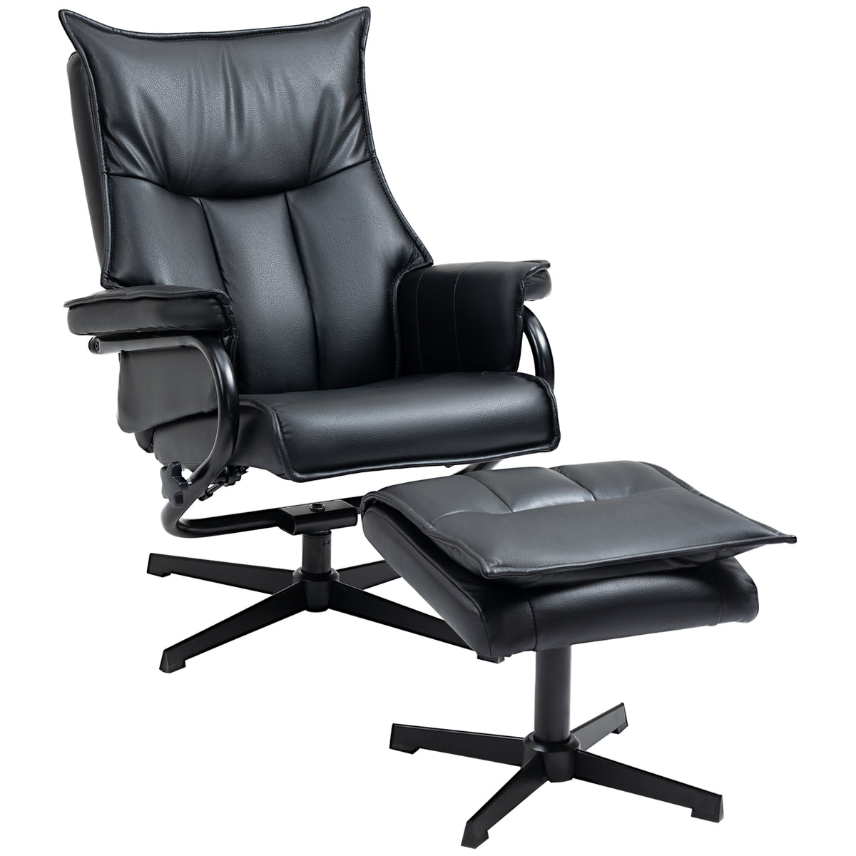 Swivel Recliner Chair with Footstool