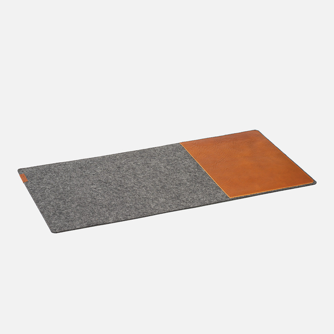 Desk Setup Gift Set: Leather Desk Pad & Magic Keyboard Tray-1