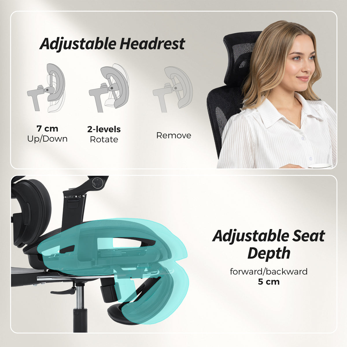 Black high-back fully adjustable ergonomic mesh office chair