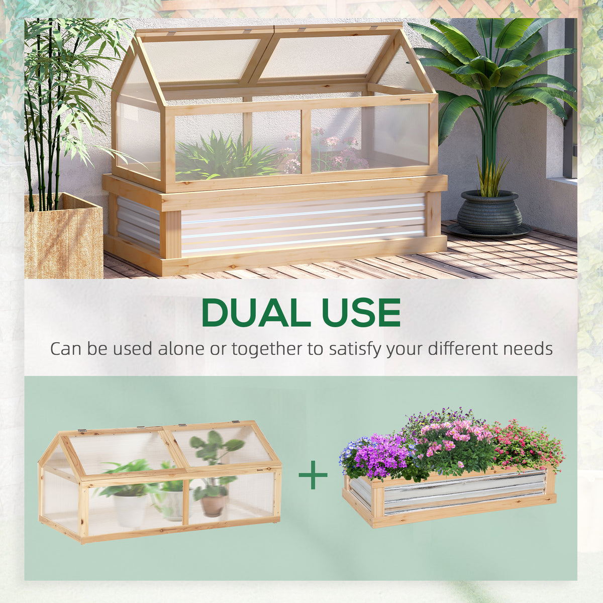 Raised Bed with Greenhouse Top