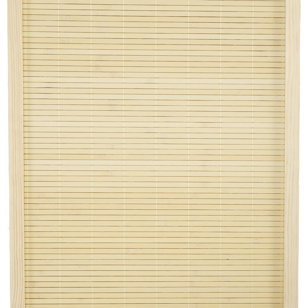 Natural bamboo 4-panel room divider, 180 x 180cm