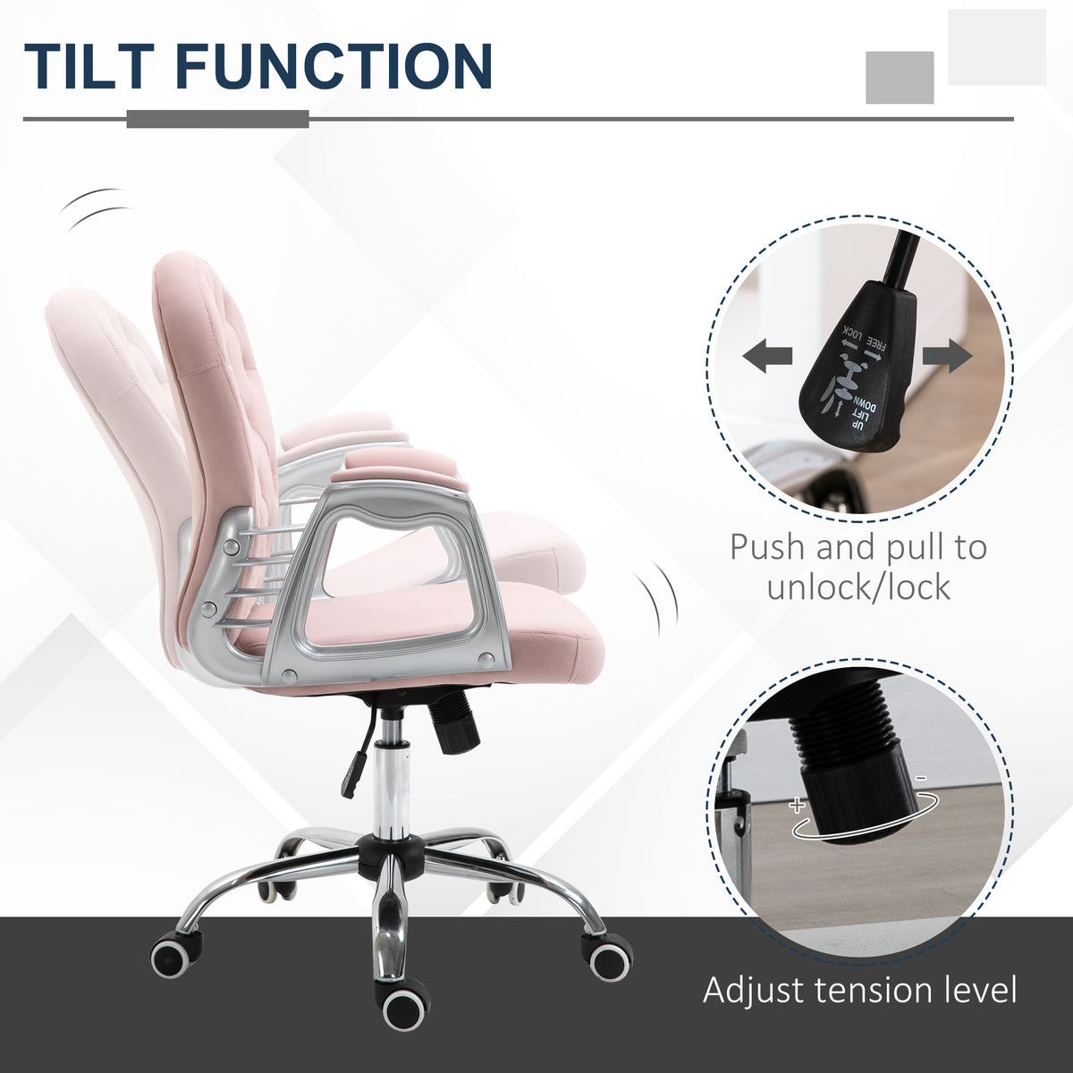 Velvet Diamante Desk Chair