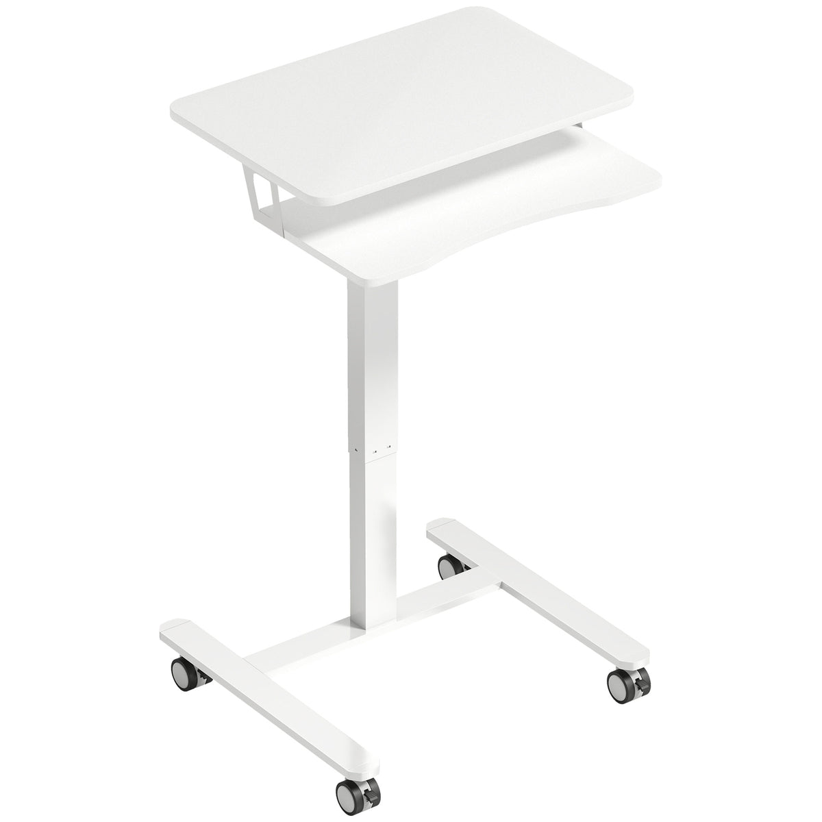 Mobile sit-stand desk white - view 10
