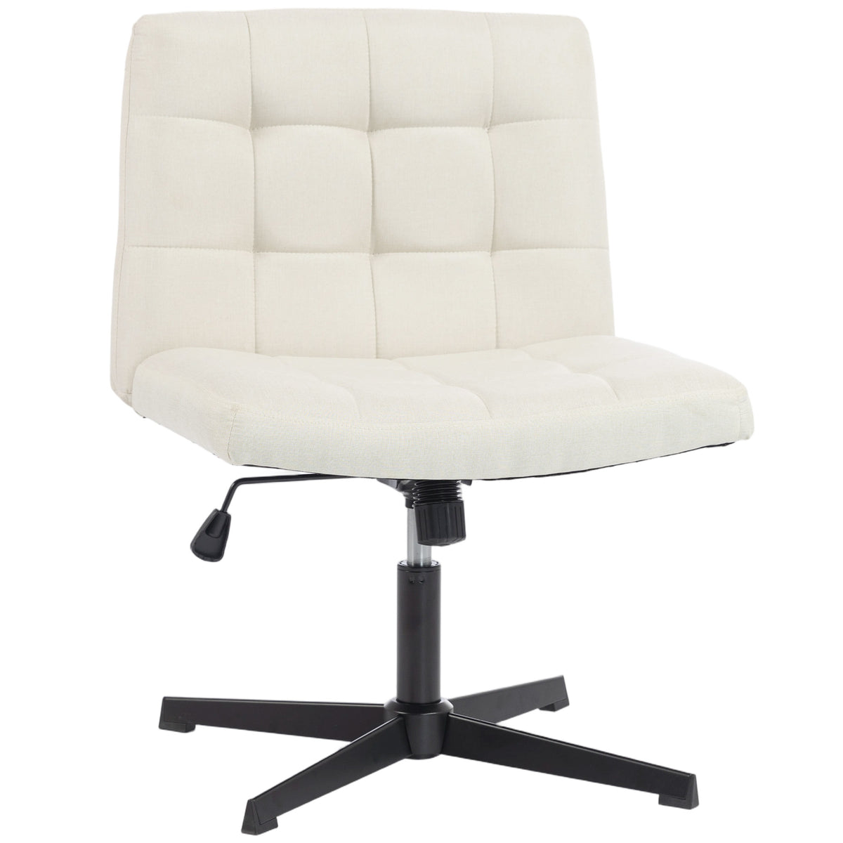 Criss-Cross Desk Chair on Wheels, Beige