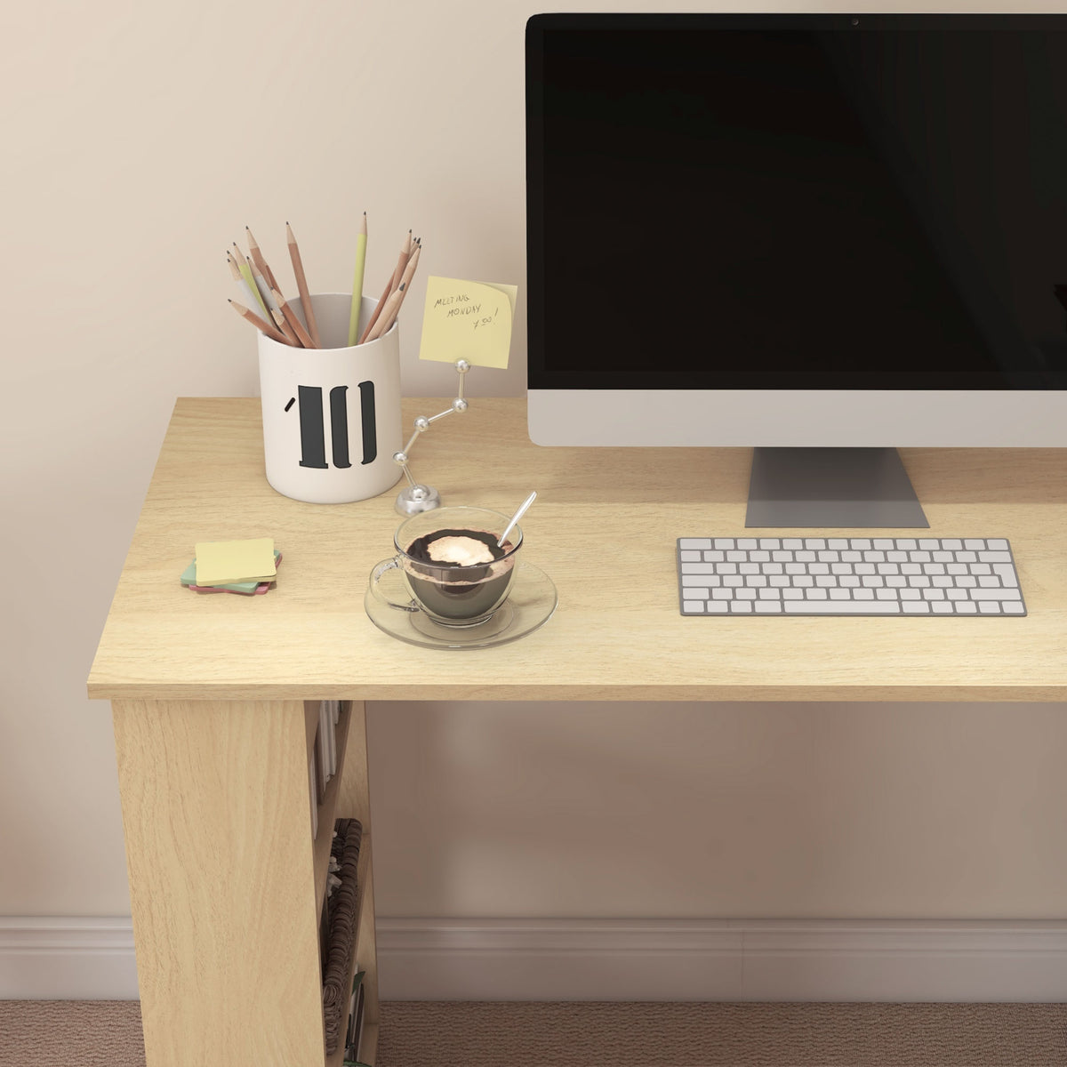 Small corner desk with bookcase - view 4